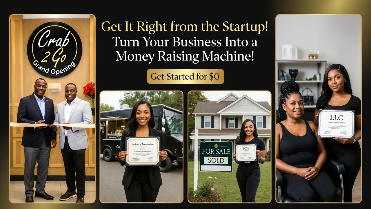 Get It Right from the Startup! Turn Your Business Into a Money Raising Machine - Black entrepreneurs with business certificates and documents